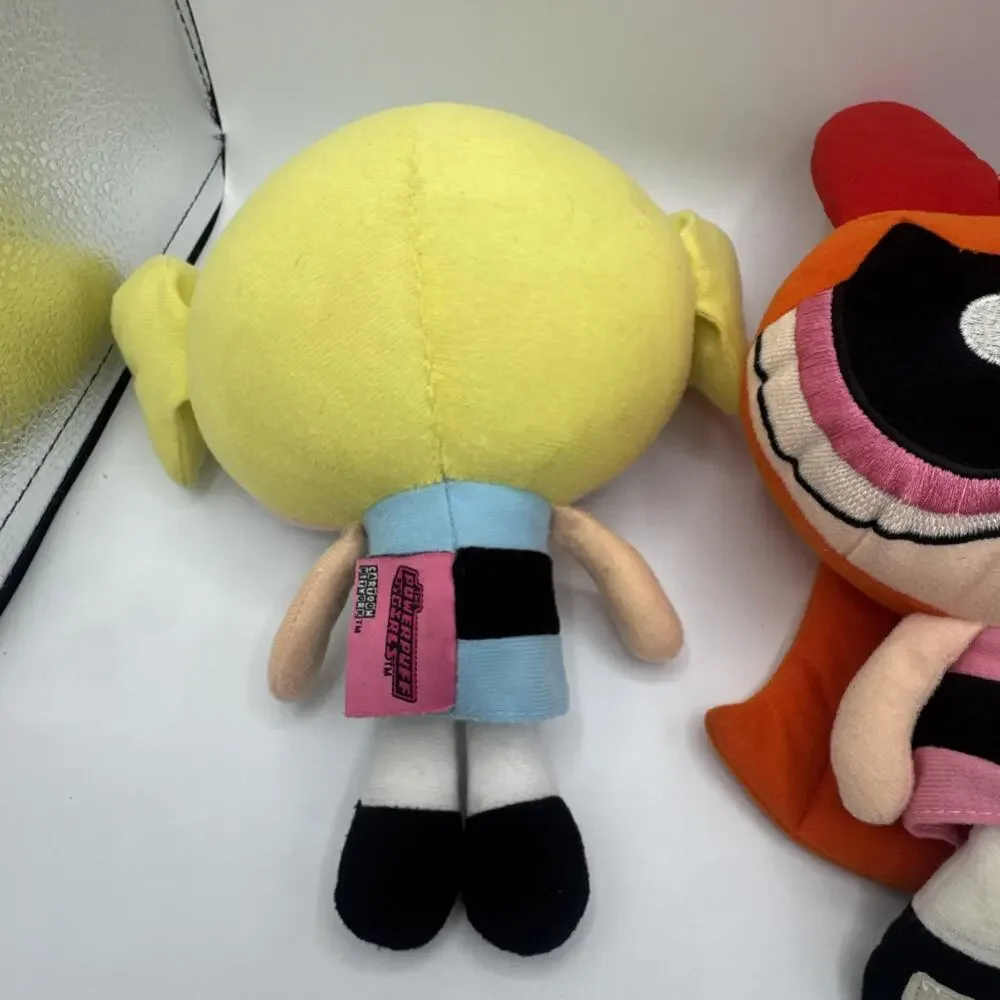 Vintage Powerpuff Girls Plush Set Blossom Bubbles Multibrink Cartoon Network